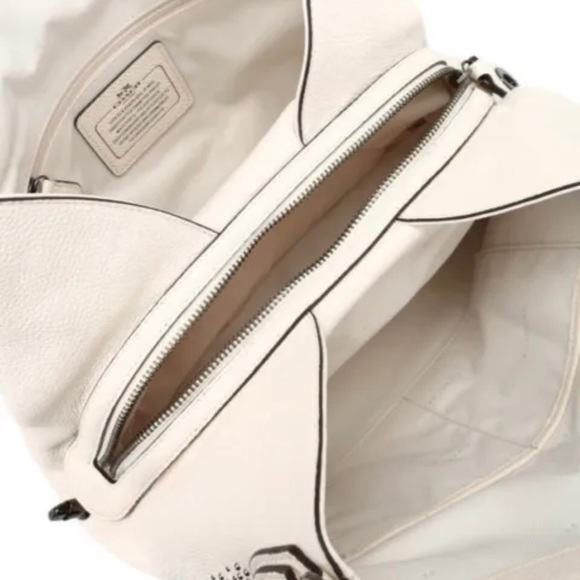 🤍🦄Coach Bandana Rivets Edie31 Shoulder Bag Chalk White F55544 MSRP $450.00 - Picture 16 of 16